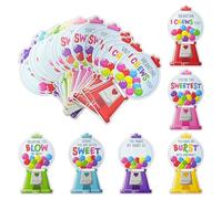 Valentine's Day Cards for Kids, 36pcs School Classroom Exchange Valentine Cards Bulk, Candy Holder Gift Card with Treat Bags, Funny DIY Valentines Gifts for School Friends Teacher