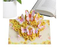 Valentines Day Cards for Kids,7.87 * 5.91in Vintage Butterfly Flower Decorations,Exploding tines Card - for Wife Mother Sister Kids Family Friends Holiday Engagement Ceremonies Special Occasions