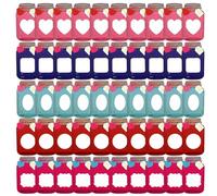 Valentine's Day Cards - Pack Of 50 Ma-son Jar Valentine Cards | Valentine's Day Ma-son Jar Jar Jar Cards | Paper Candy Holder Cards | Gifts