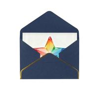 Valentine's Day Cards with Envelopes - Romantic Cards with Gold Trim for Any Occasion colorful stars