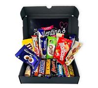 Valentine's Day Chocolate Hamper Gift with I Love You Keyring - 20 FULL SIZE Chocolate Bars