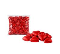 Valentine's Day Chocolate Red Hearts 500g - Bulk Milk Chocolate Love Hearts For Women - Gift For Girlfriend, Wife, Mum, Mothers Day Love Heart, Birthdays, Wedding