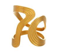 Valentine's Day Chunky Rings Women Gold Silver Thumb Ring Asymmetrical Wavy Ring Adjustable Non Tarnish Dainty Stainless Steel Year Anniversary Birthday Jewelry (Gold, One Size)