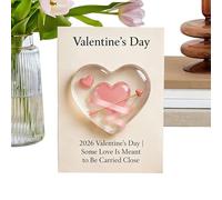 Valentine's Day Compact Cards, Romantic Heart as a Keepsake, Long Distance Relationship Love Cards to Take Away - Versatile Keepsake for Him & Her, Partner, Birthday, New Year, Wedding & Celebration