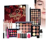 Valentine's Day Cosmetics Kit - Long-Lasting Complete,Eye-Shadow Eyebrow Pencil Valentine Cosmetics,for Mother Girlfriend Wife Beginners Travel Social Events