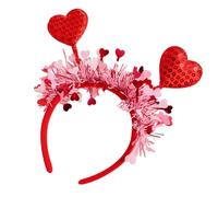Valentine's Day Costumes for Women, Red Heart Headband, Valentine's Day Costume Red Headband with Sequins, Valentine's Day Headband, Hair Hoop, Photo Props for Engagement, Halloween, Bridal Shower