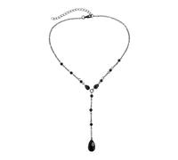 Valentine's Day Couple Gothic Blood Drop Tassel Choker Necklace Simulates Blood Drop Metal Color Perfect Necklace Gift (D, One Size)
