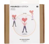 Valentines Day Cross Stitch Embroider Starter Kit DIY Gift - You Rock My World