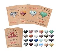 Valentine's Day Crystal Cards - 24 Cute Love Cards for Kids with Decorative Hearts Envelope Pack | Engaging School Class Project Stationery for T, Creative Friendship Exchange Party Gift