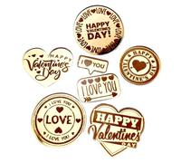 Valentine's Day Cupcake Topper for Decoration, Romantic Party Accessories Made of Acrylic for Parties and Celebrations, Heart-Shaped Cake Decorations for Decorating, for Wedding, Baking, Mothers