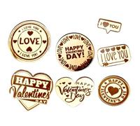 Valentine's Day Cupcake Toppers, Romantic Acrylic Party Supplies | Heart Shaped Holders - For Baking, Cakes, Weddings And Mother's Day