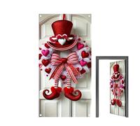Valentine's Day Decoration | 180 x 90 cm Heart-Shaped Romantic Valentine's Day Decoration, Valentine's Day Decoration Banner - For Front Door Window Home Farmhouse