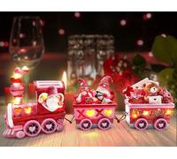 Valentines Day Decorations for Home Indoor, LED Valentines Gnome Train Decor for Tabletop Figurines, Valentines Day Centerpieces Decorations Outdoor Party Home Light Up Decorations Table Top Pink