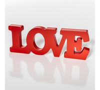 Valentines Day Decorations Love Sign Wooden Blocks V-day Gift Freestanding Love Letter Table Top Decor Romantic Table Red Sign L O V E Words Shape for Home Party Wedding Anniversary Table Decor (Red)