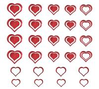 Valentine's Day Decorative Hanging Hearts 28 Pcs of Reusable Elegant Swirls for Creating a Festive Mood