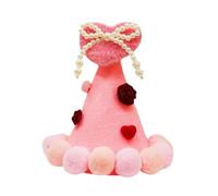 Valentine's Day Dog Hat, Valentine's Day Dog Hats Before Valentine's Day with Plush Balls for Pets, Holiday Head Movement, Photo Accessories, Clothes
