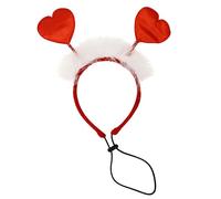 Valentine's Day Dog Heart Headband Red Love Hearts Headband Adjustable Dog Costume for Medium and Large Dogs Pets Weddings Anniversaries Holidays Dressing Props Accessories (A)