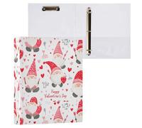Valentine's Day Dwarfs Heart Love 1-1/2 Inch Binder 3 Rings With Pocket 1/2 Pack Office Supplies Hard Cover