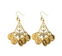 Valentine's Day Earrings Belly Dance Jewelry A Pair Of Earrings Dancing Gold Belly Dance Gold Jewelry (B,7x5x1cm)