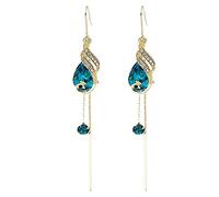 Valentine's Day Earrings Sapphire Earrings Highlight The Temperament Gift Birthday Valentine's Day Gifts For Women (Blue, One Size)