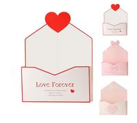 Valentine's Day Envelope Bouquet Box - 4 Pcs Handbag Style Gift Box for Flowers, Wedding, Mother's Day & Birthday Party Decoration (Red)