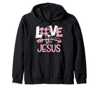 Valentines Day Flannel Heart Love Like Jesus Zip Hoodie