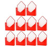Valentine's Day Flower Envelope Pack of Ten Foldable Boxes Paper Gift Holder Stylish Finish Presentation Packaging with Chic Pattern Party Favor Set Wedding Birth
