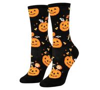 Valentine's Day Fluffy Pumpkin Socks, Funny Novelty Fuzzy Slipper Sock, Winter Warm Slipper Sock for Women Men Teens Adults, Costume Accessories in Hallows Eve Party, Gifts for Mom Wife Girlfriend