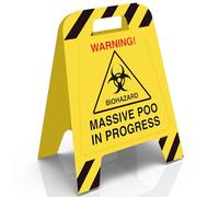 Valentines Day Funny Gift For Him Joke Present Husband Boyfriend Wet Floor Sign Massive Poo In Progress Prank Gag Partner Toilet Humour