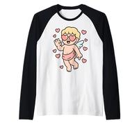 Valentine's Day, Get This Funny Cupid 67 Pose Six Seven Meme Raglan Baseball Tee