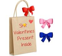Valentines Day Gift Bag With Handle Sh*t Valentine's Present Inside Funny Rude Gift For Him For Her Valentine's Day Medium Kraft Bag