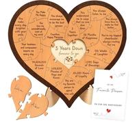 Valentine's Day Gift Commemorative Wooden Love Puzzle.Anniversary, Birthday Romantic Gift for Him/Her, Unique Wedding Keepsake (three year)