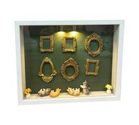 Valentines Day Gift Diys Minis Museums Silhouetted Box, Shadows Frame Display Case with Figurines Frame Home Decors Diys Minis Museums Silhouetted