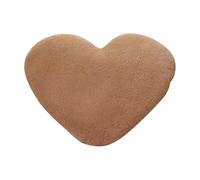 Valentine's Day Gift Heart Decorative Pillow Cute Soft Plush Cushion Creative Sofa Decoration 30cm(Light Brown