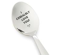 Valentines Day Gift | I Cerealsly Love You Engraved Cereal Breakfast Spoon | Cereal Lovers Friends/Birthday/Holiday Funny Boyfriend/Girlfriend Wedding Proposal | Keepsake Memorial Gifts