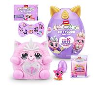 Valentine's Day Gift - Rainbocorns Kittycorn Surprise Series 2, Chai the Chinchilla Cat - Collectible Plush - 10 Surprises to Unbox, Peel and Reveal Heart, stickers, Ages 3+ (Chinchilla Cat)