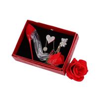 Valentine's Day Gift Set - Elegant Necklace & 30ml High Heel Perfume in Luxury Gift Box - Romantic Present for Her