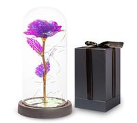 Valentines Day Gifts Birthday Gifts for Her, Women - LED Light Up Purple Rose Artificial Rose Flower Gifts Box Christmas, Mother's Day Presents, Thanksgiving Gifts for Women, Her, Mum, Wife, Lover