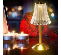 Valentine's Day Gifts Cordless Table Lamps for Home 3 Color Rechargeable Table Lamp Touch Control Modern Bedside Lamp Decoration Gift for Livingroom Bedroom Bars Outdoor [Energy Class F]
