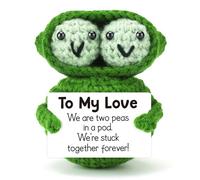 Valentine's Day Gifts for Boyfriend Girlfriend, Birthday Gift for Women Men To My Love Emotional Positive Crochet Peas, Anniversary Wedding Graduation Romantic I Love You Gift for Couple Wife Husband