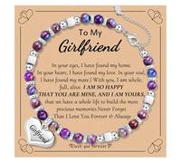 Valentines Day Gifts for Her Gold Beaded Bracelets Birthday Gifts for Girlfriend Granddaughter Daughter Mom Stocking Stuffers Mothers Day Christmas Gifts for Women Anniversary Thanksgiving Jewelry, 7