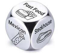 Valentines Day Gifts for Him Her Women Men,Anniversary Birthday Funny Gifts Steel Food Decision Dice Couple Gifts for Girlfriend Boyfriend Funny White Elephant Gifts