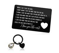 Valentines Day Gifts for Men Engraved Wallet Insert Card for Boyfriend Husband Christmas Birthday Gifts Wedding Anniversary Card Gift I Love You Gift for Him Boyfriend Fiance