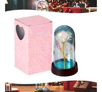 Valentines Day Gifts Galaxy Rose for Her,Light Up Rose Flower Gift Birthday Gifts for Women Mom Girlfriend Wife,Forever Glitter Rose In A Plastic Dome Eternal Rose for Valentines/Mothers Day Christmas