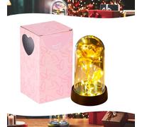 Valentines Day Gifts Galaxy Rose for Her,Light Up Rose Flower Gift Birthday Gifts for Women Mom Girlfriend Wife,Forever Glitter Rose In A Plastic Dome Eternal Rose for Valentines/Mothers Day Christmas