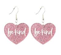 Valentine's Day Glitter Red Bow Dangle Earrings for Women, Assorted Romantic Designs Festive Statement Jewelry for Valentine’s Day, Gifts & Daily Wear, M, Acrylic, No Gemstone