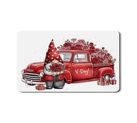 Valentine'S Day Gnome Dish Drying Mats, Heart Pattern Absorbent Rubber Dish Rack Mat, Floral Vintage Style Drying Pad for Kitchen Counter 12x20 Inch