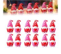 Valentine's Day Gnome Figurines, Mini Gnomes Figures for Valentines Party,heart Gnomes Decor for Romantic Vibes, Cozy Up Your Space With These Decorative (5pcs)