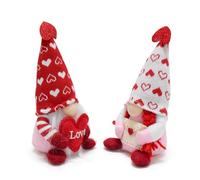 Valentines Day Gnome Gonk Decorations, Mr. and Mrs. Handmade Plush Doll Scandinavian Tomte for Valentine's Day Table Ornament, Valentine's Gifts(A+B)