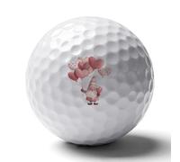 Valentines Day Gnome Rose Golf Balls Rubber Practice for Training for Backyard Beginner